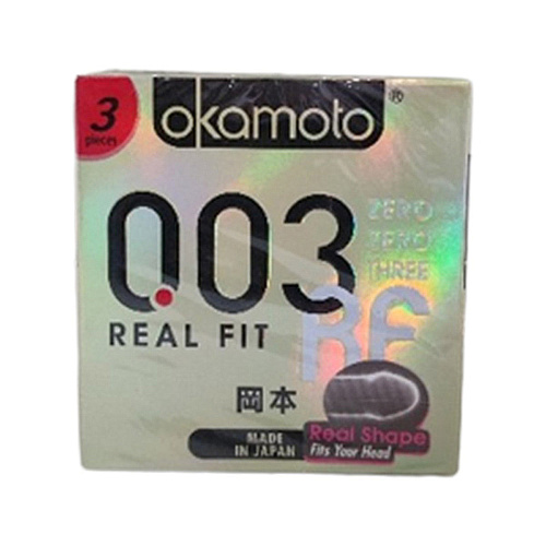 Okamoto 003 Real Fit 3pcs / ស្រោមអនាម័យ